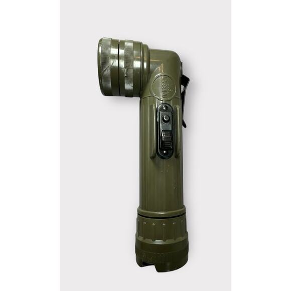 Fulton Flashlight MX991/U Right Angle Flashlight Green Vintage Military - Picture 1 of 8